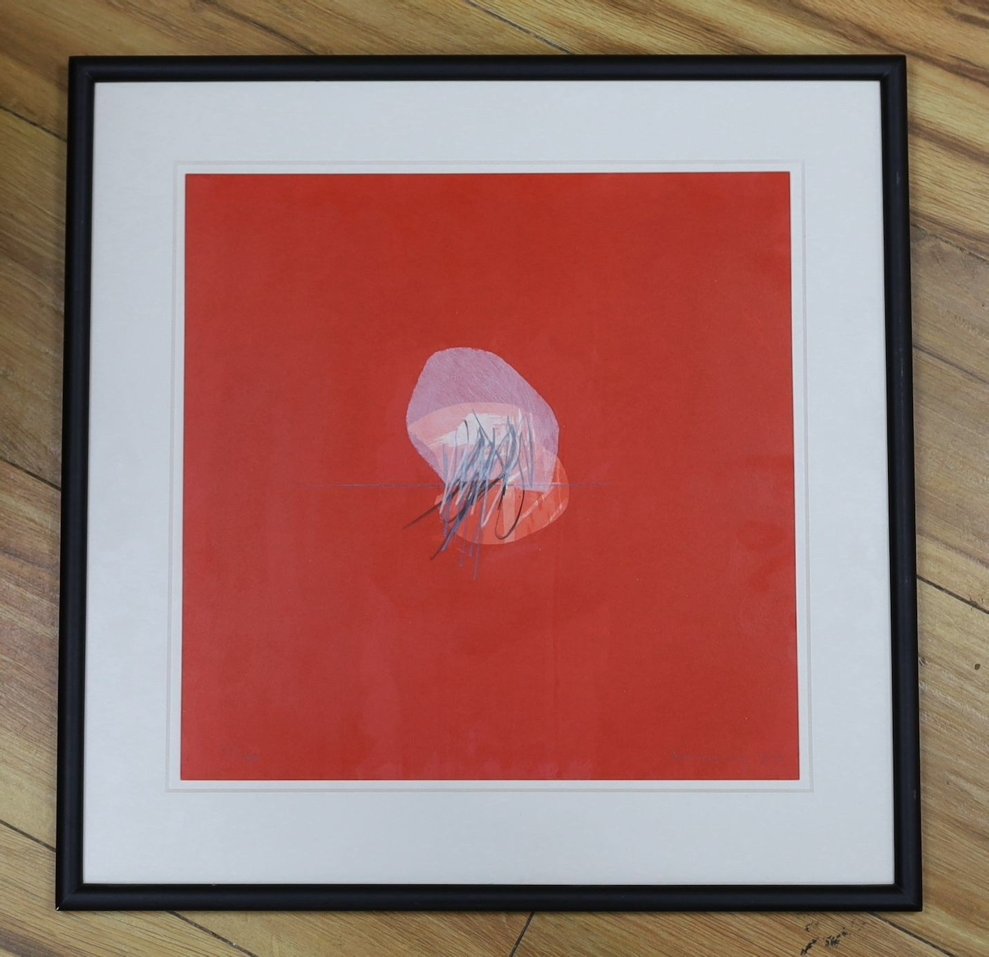 Robyn Denny R.A. (1930-2014), lithograph, 'Hand Job (with additional hand work)', signed and dated '87, 39/48, 31 x 30.5cm